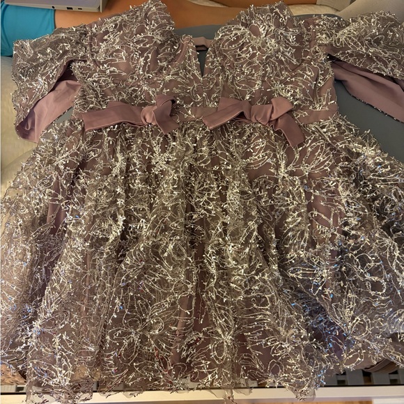 For Love And Lemons - Brynne Lavender and Silver Lace Dress - Picture 13 of 15